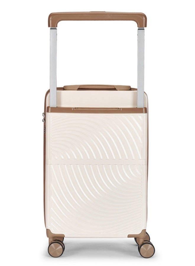 LIMRA Travel Bag From Limra Made Of PC Cabin Carry Check-In Luggage Trolley Size 20 inch Color Beige/Gold - Image 3